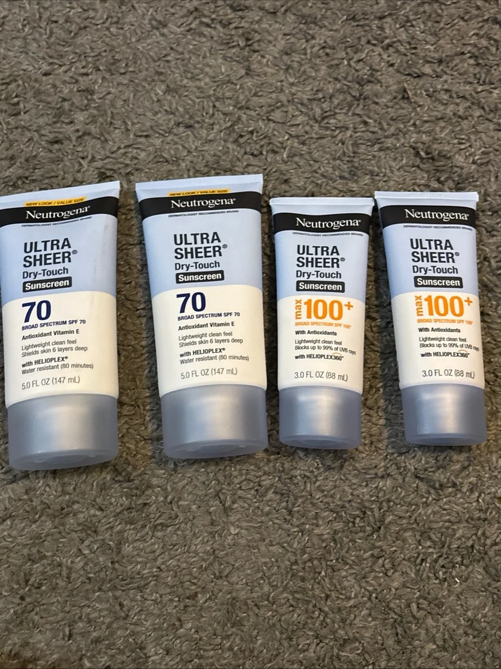Neutrogena Ultra Sheer Dry-Touch Sunscreen Tubes in White and Black Accents